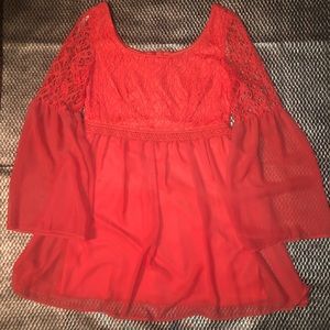 Flowy Lace Pink Dress